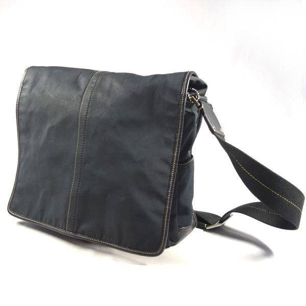 Coach コーチ ショルダーバッグ ナイロンレザー ブラック メンズライン ブランド 中古 Archery 通販 Yahoo ショッピング