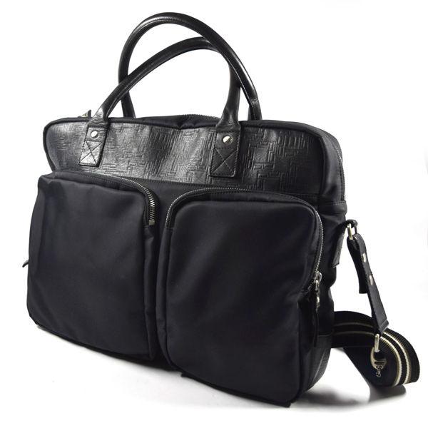 ダンヒル 黒 レザー ビジネスバッグ