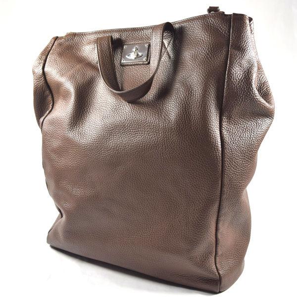 Vivienne Westwood / ヴィヴィアンウエストウッド ■モシーク ショルダー トートバッグ レザー ブラウン  【中古】 Vivienne Westwood（ヴィヴィアンウエストウッド） モシーク