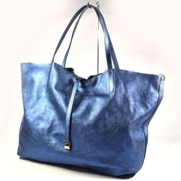 TIFFANY&Co. / ティファニー トートバッグ リバーシブル レザー ブルー