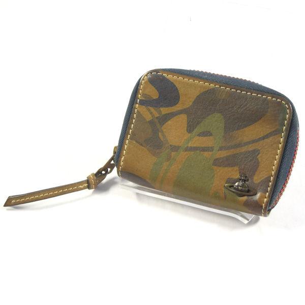 Vivienne Westwood / ヴィヴィアンウエストウッド ■カモフラージュORB ケース レザー 茶 VW1【小銭入れ】 【中古】 Vivienne Westwood（ヴィヴィアンウエストウッド） カモフラージュORB
