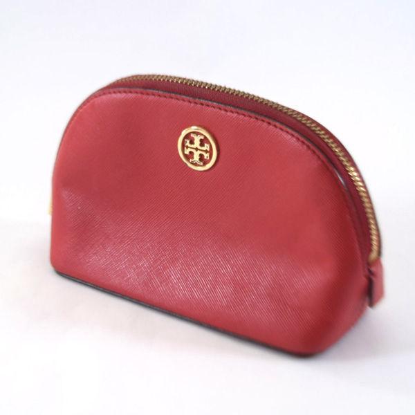 TORY BURCH / トリーバーチ ポーチ レザー レッド ブランド 中古 TORY BURCH / トリーバーチ ポーチ レザー レッド ブランド 中古