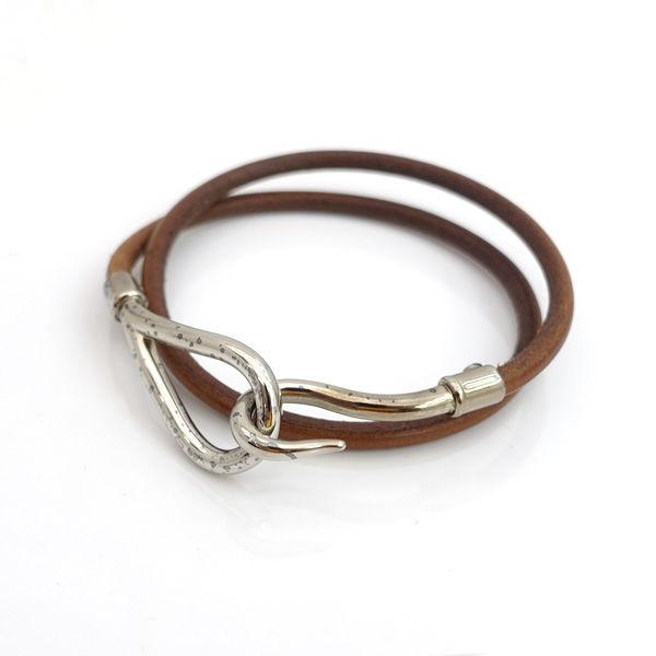 HERMES / エルメス チョーカー 二重ブレスレット ジャンボ ブラウン  