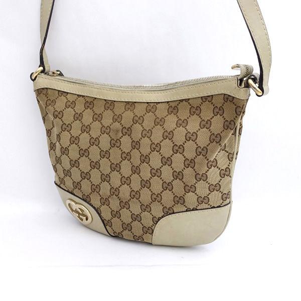 GUCCI / グッチ ■GGショルダーバッグ キャンバス レザー ベージュ 257072 ブランド【バッグ/バック/BAG/鞄/カバン】 【中古】 GGキャンバス GUCCI / グッチ GGショルダーバッグ キャンバス レザー
