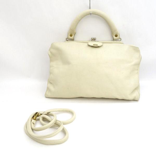 Vivienne Westwood / ヴィヴィアンウエストウッド ■ハンドバッグ ショルダーバッグ ２WAY レザー ホワイト  VW1 【中古】 Vivienne Westwood（ヴィヴィアンウエストウッド） ハンドバッグ