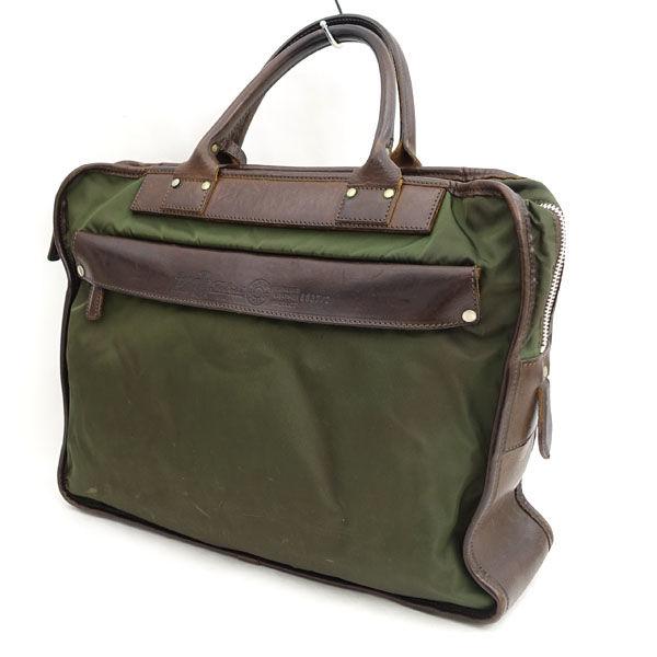 Felisi / フェリージ ■ビジネスバッグ ナイロン レザー オリーブ 茶  8632 /7 【バッグ/バック/BAG/鞄/カバン】 【中古】 Felisi（フェリージ） ビジネスバッグ ナイロン レザー オリーブ 茶