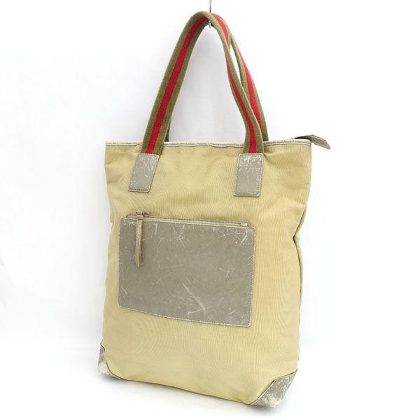 GUCCI / グッチ トートバッグ シェリーライン キャンバス レザー  