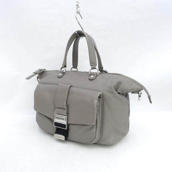 DIESEL（ディーゼル） ソフト レザー ハンドバッグ グレー 2WAY