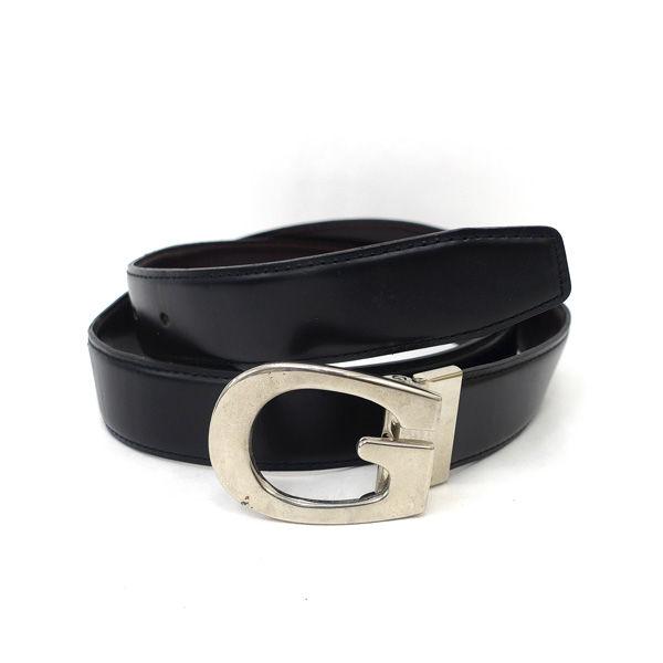 GUCCI（グッチ） Gバックル ベルト レザー 黒 91cm ブランド 中古