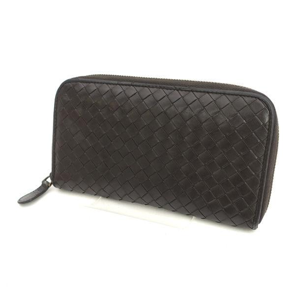 ボッテガヴェネタ　長財布　イントレチャート　114076 ダークブラウン BOTTEGA VENETA（ボッテガ・ヴェネタ） 長財布 イントレチャート