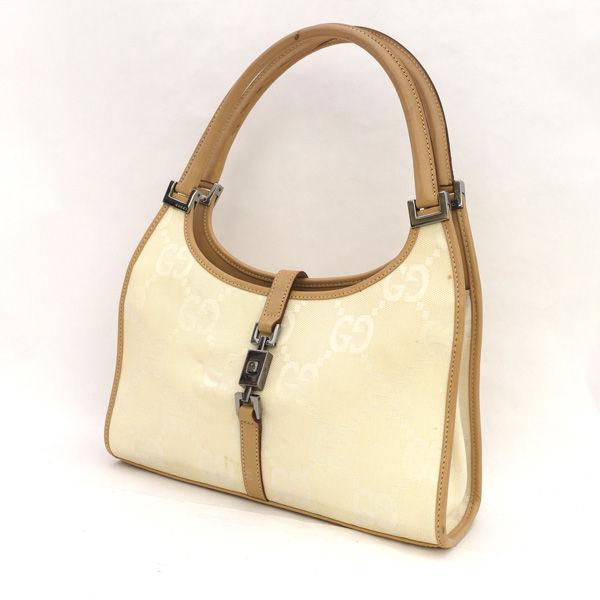 GUCCI / グッチ GGキャンバス ハンドバッグ ジャッキー ベージュ系 002 