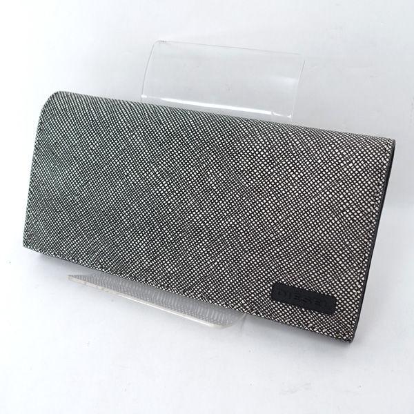 【53%OFF】値下げ交渉可能　新品・未使用 DIESEL ディーゼル 長財布 DIESEL（ディーゼル） 長財布 PVCレザー グレー系 ブランド 中古