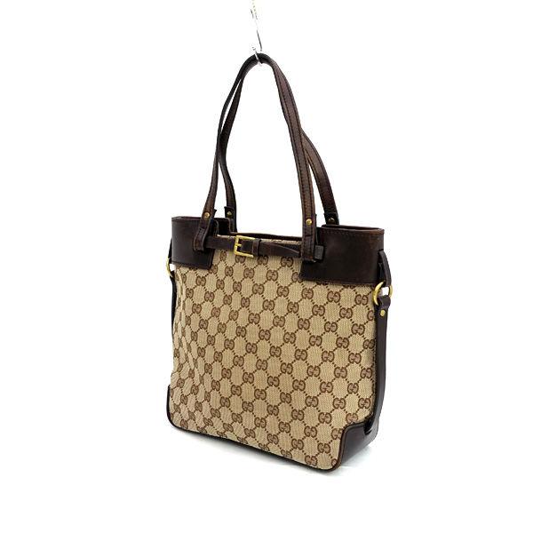 Gucci　グッチ トートバッグ ブラウン キャンバス GG柄 ハンド GUCCI / グッチ GGキャンバス トートバッグ ブラウン 107757-213048