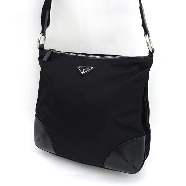 PRADA / プラダ ショルダーバッグ ナイロン ブラック メッセンジャー 