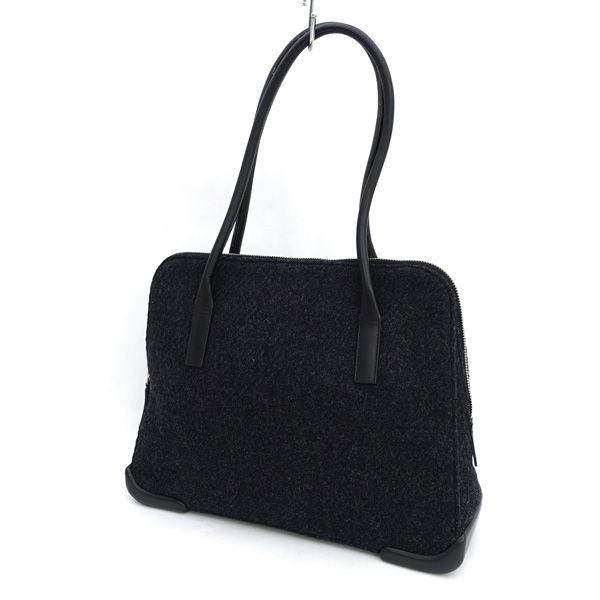 PRADA / プラダ ハンドバッグ セミショルダー ブラック ウール