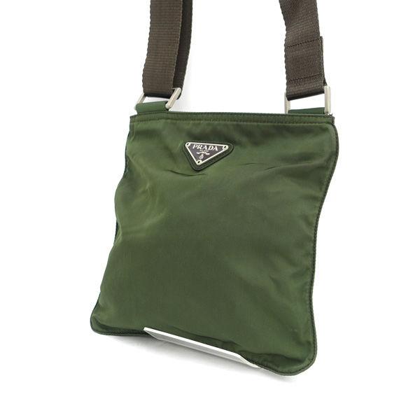 PRADA / プラダ ■クロスボディ ショルダーバッグ ナイロン グリーン 【バッグ/バック/BAG/鞄/カバン】 ブランド【中古】 [0990015098] PRADA（プラダ） クロスボディ ショルダーバッグ ナイロン グリーン