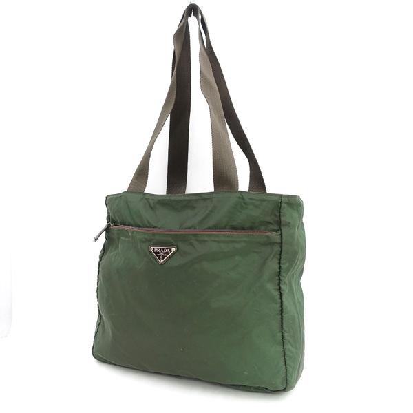 PRADA / プラダ ■バッグ　セミショルダーバッグ　ナイロン　オリーブ ブランド【バッグ/バック/BAG/鞄/カバン】 【中古】 PRADA（プラダ） バッグ セミショルダーバッグ ナイロン オリーブ