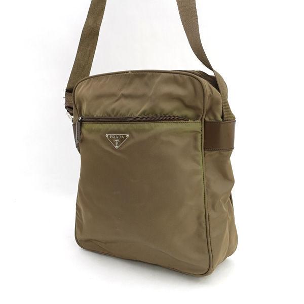 PRADA / プラダ ■クロスボディ ショルダーバッグ ナイロン カーキ BT0168 【バッグ/バック/BAG/鞄/カバン】 ブランド【中古】 [0990015163] PRADA（プラダ） クロスボディ ショルダーバッグ ナイロン カーキ