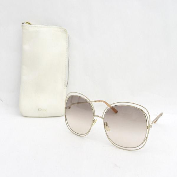 CHLOE / クロエ  サングラス スチール イエローゴールド イタリア CE126S  316 ブランド 中古