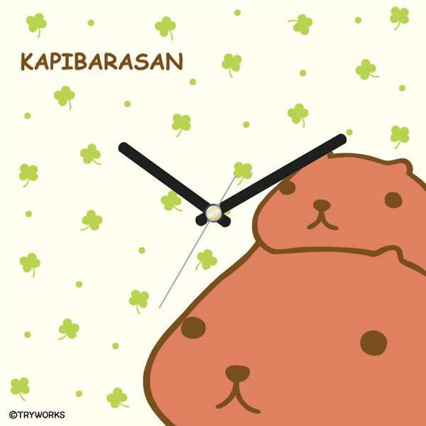 壁掛け時計 カピバラさんクローバー アートクロック ウォールクロック 壁時計 スイープ とけい Fcm Kap 005 照明器具専門店のオールグランデ 通販 Yahoo ショッピング