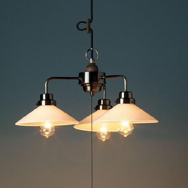 後藤照明 ペンダントライト 3灯 ガラス ポイント利用 レトロ