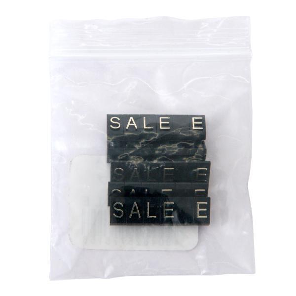 プライスキューブ 補充用 単品 M 黒/金文字　SALE　各パーツ×5粒 プライス表示 価格表示  プライスカード ブロック パーツ 店舗 ディスプレイ 卓上 数字 価格