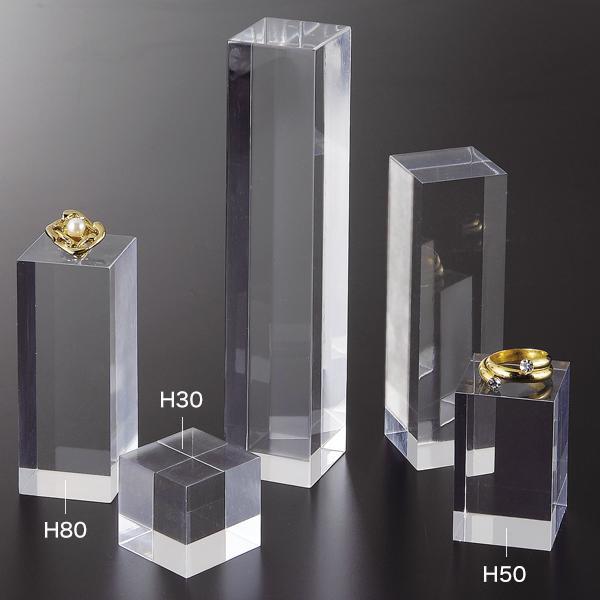 友屋 アクリル角柱（30mm角）H80｜透明 店舗用 店舗備品 演出