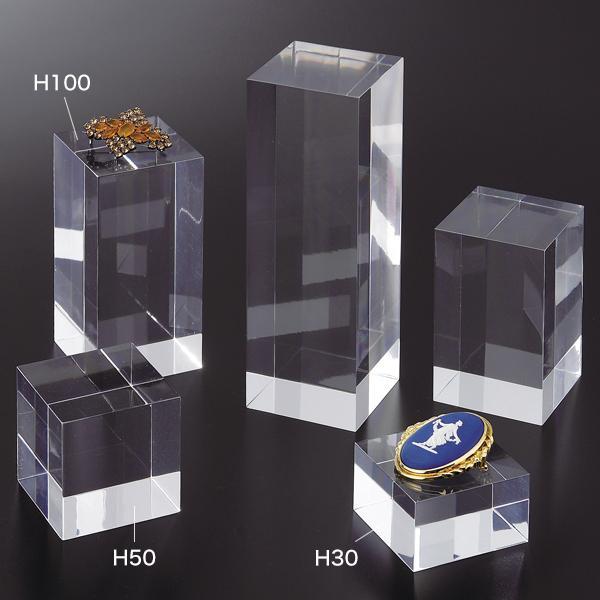 友屋 アクリル角柱（50mm角）H50｜透明 店舗用 店舗備品 演出