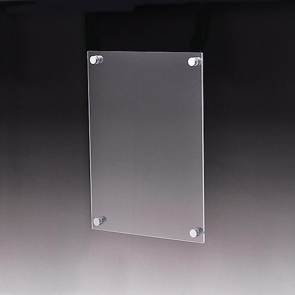 友屋 アクリルポイントパネル2 A4(シルバー塗装ビス)｜壁面直付け用