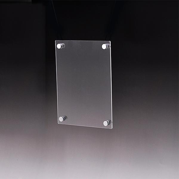 友屋 アクリルポイントパネル2 A5(シルバー塗装ビス)｜壁面直付け用