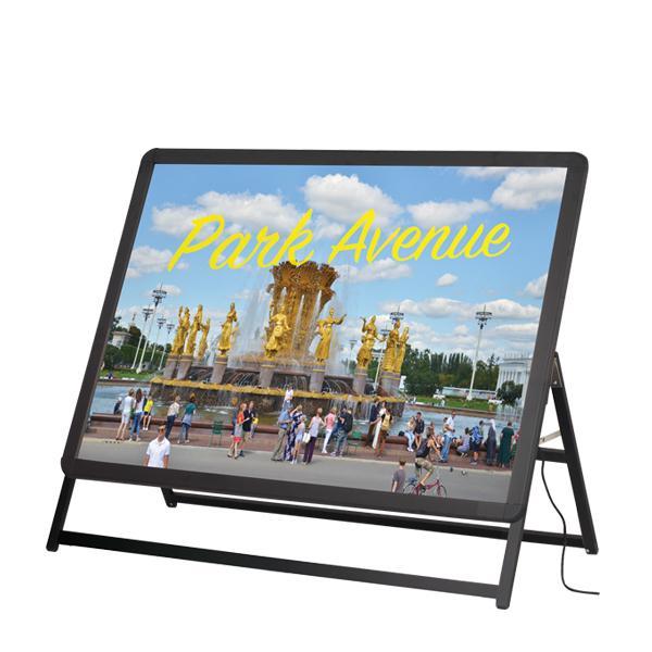 友屋 LEDグリップA A0 横 片面 ブラック W125.8×D57×H98cm 屋外 屋内