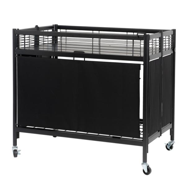 友屋 中折れ式ワゴン ブラック W900 販売台 ワゴン 陳列台 商品台