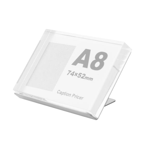 友屋 キャプションプライサー A8 W74×H52mm ポップ立 傾斜 プライサー