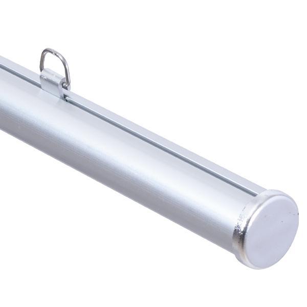 アルミH型パイプ シルバー φ25×620mm｜店舗用品 販促POP 天吊り用品 タペストリーバー POPハンガー バナーホルダー メディアホルダー タペストリー棒 掛け軸