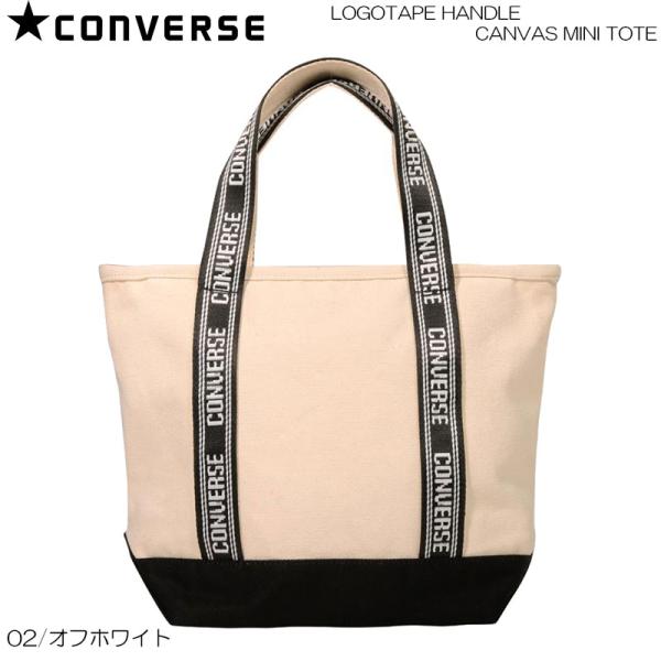 CONVERSE コンバース LOGOTAPE HANDLE CANVAS MINI TOTE ミニトート オフホワイト