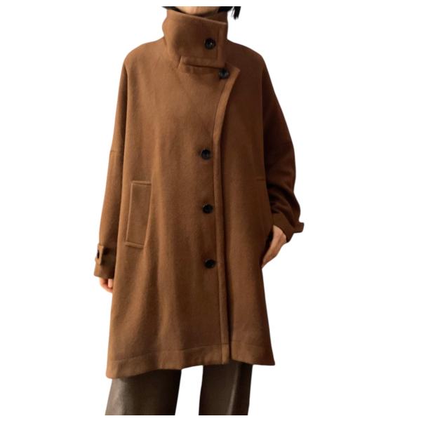 Lallia Mu（ラリア・ムー） スタンドカラーフレアコート SALE