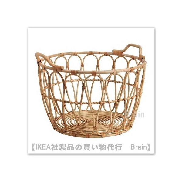【未使用に近い】IKEA SNIDAD スニダード かご バスケット ラタン SNIDAD スニダード バスケット, 籐, 54x39 cm - IKEA