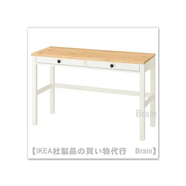 イケア（IKEA） HEMNES/ヘムネス デスク 引き出し2個付き ホワイト
