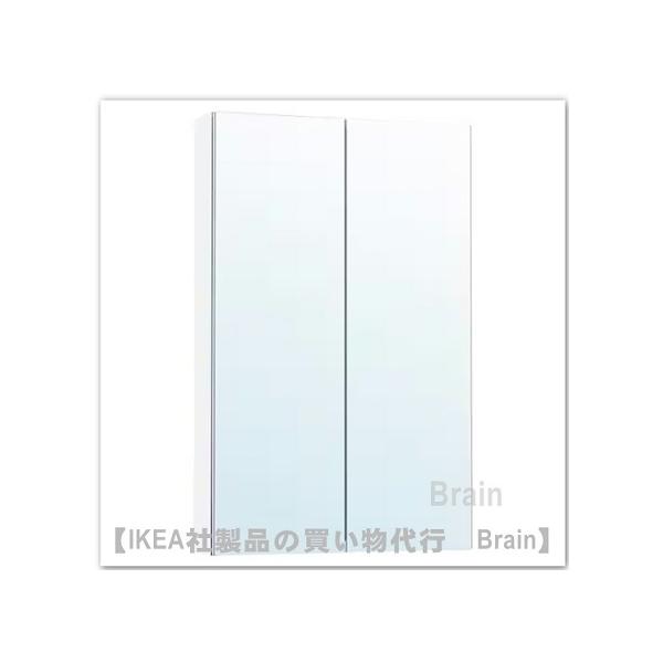 イケア（IKEA） LETTAN/レッタン ミラーキャビネット 扉付き60x15x95