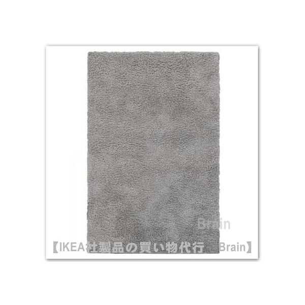 イケア（IKEA） ARENDE/エーレンデ シャギーラグ120x180 cm グレー