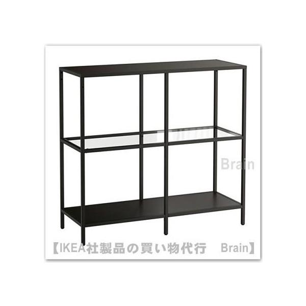 ■カラー：ブラックブラウン■商品の大きさ幅: 100 cm奥行き: 36 cm高さ: 93 cm棚板1枚あたりの最大荷重: 15kgトップパネルの最大荷重: 30 kg■主な特徴- 強化ガラスとスチールを使用。耐久性に優れた素材で、軽やかで...