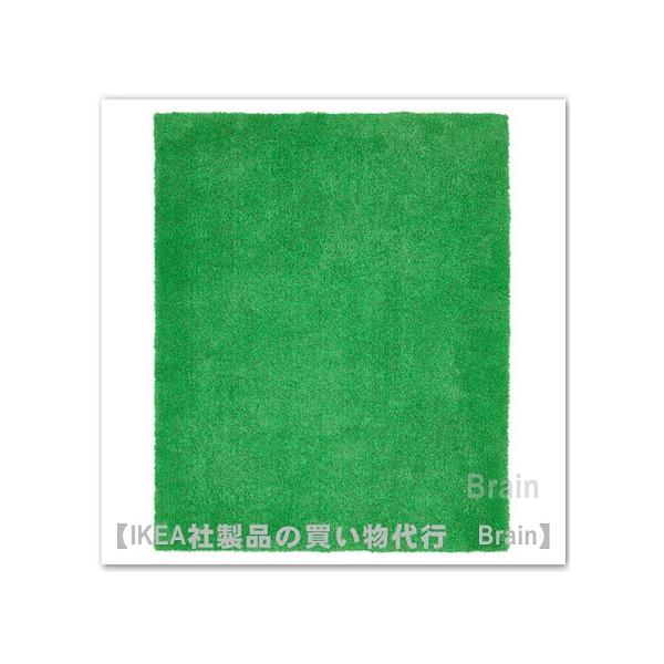 IKEA LÄNSVÄG レンスヴェグ ラグ 133×195cm イケア LÄNSVÄG rug, low pile off-white/black - IKEA