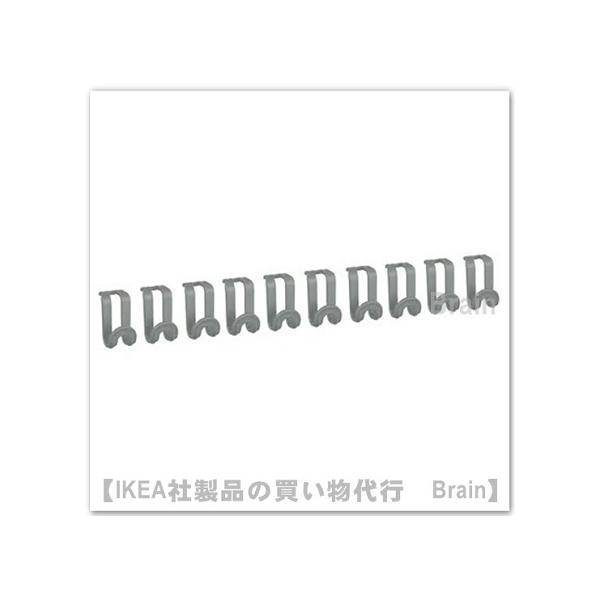 ■カラー：グレー■商品の大きさパッケージ個数: 10 ピース■主な特徴- ハンガー掛けの洋服を整理して、収納スペースを増やせます■パッケージの大きさと重さ商品番号: 306.048.95幅: 14 cm高さ: 3 cm長さ: 17 cm重さ...