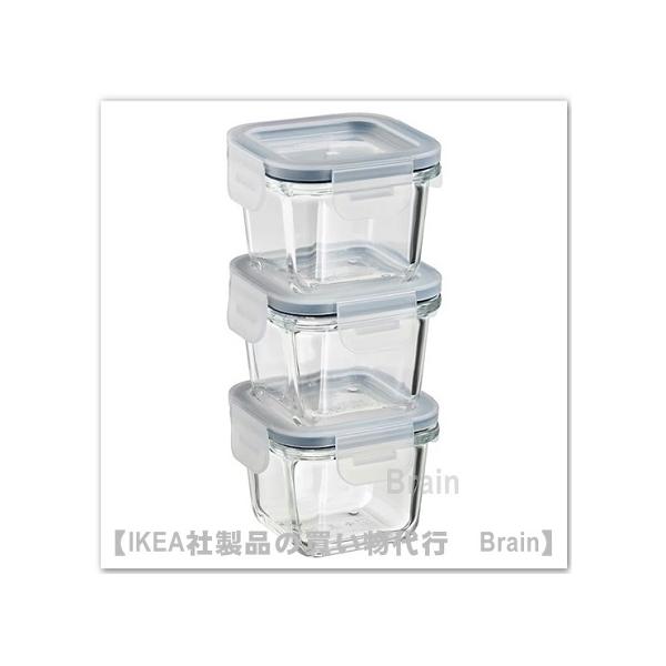 イケア（IKEA） IKEA 365+ 保存容器 ふた付き8.5x8.5x6cm 3個セット