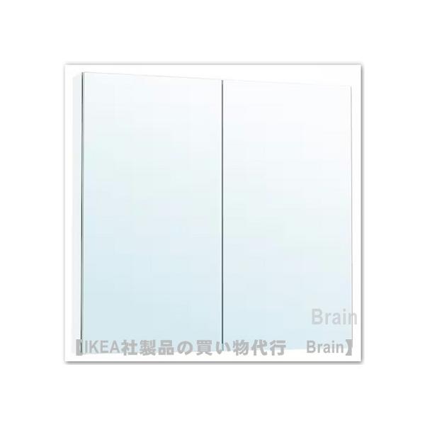 洗面台鏡　新品　IKEA レッタン ミラーキャビネット 60x15x95cm LETTAN レッタン ミラーキャビネット 扉付き, ミラー調/ミラーガラス