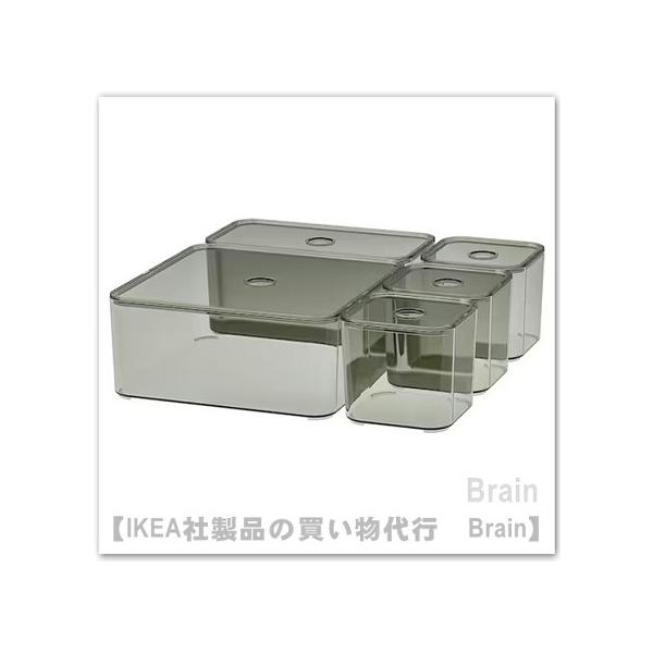 ■カラー：グレー■主な特徴- ふた付きボックスは、アクセサリーやブラシ、クリームを整理するのに便利です- ふたの縁が少し高くなっているので、引き出しを開け閉めしても、重ねたボックスがずれません■パッケージの大きさと重さ商品番号：705.55...