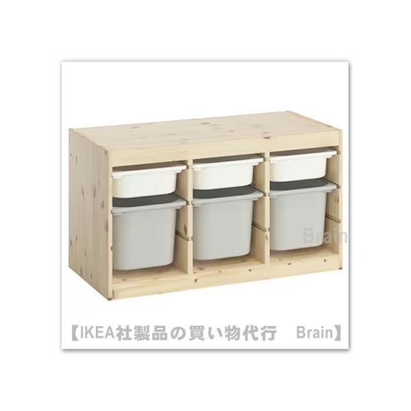 ■カラー：ライトホワイトステインパイン/ホワイト・グレー■商品の大きさ幅: 93 cm奥行き: 44 cm高さ: 53 cm■主な特徴- 子どもの身長に合わせた低めの収納ソリューション。小さなお子さまでもおかたづけが簡単にできます- フレー...