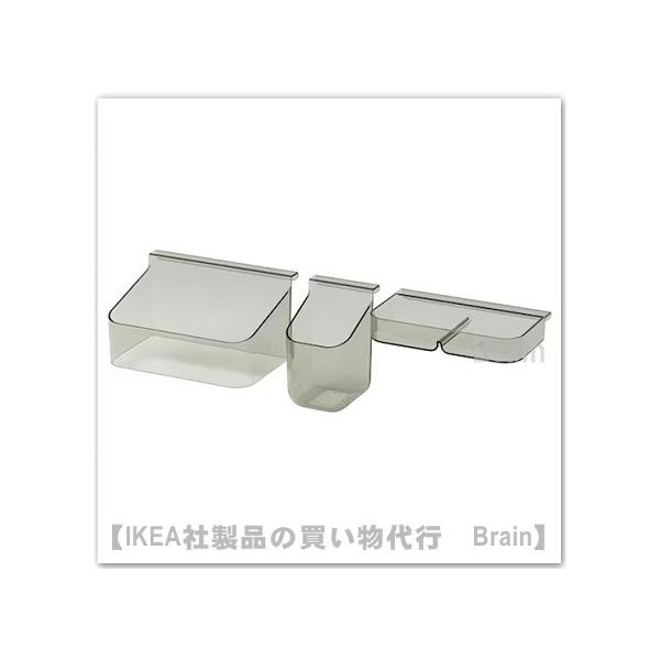 ■カラー：グレー■主な特徴- 歯ブラシホルダー、ホルダー、トレイを使って、毎日使うものを引き出しにしまえるので、洗面ボウルまわりのスペースが空きます■パッケージの大きさと重さ商品番号：805.621.19幅: 12 cm高さ: 10 cm長...