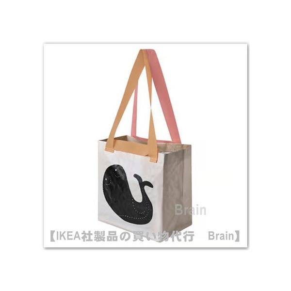 ＩＫＥＡ/イケア　ROMELSON/ロメルソーン　キャリーバッグ13L　Sサイズ　クジラ模様（906.411.59/90641159）