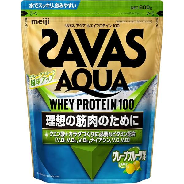 メーカー名: 明治カロリー:1食分(28g)当たり エネルギー 103kcal、クエン酸2,400mg、タンパク含量75%(製品無水物あたり)ブラント名: SAVAS(ザバス)使用方法:水300~500mlに付属のスプーン4杯(約28g)を...